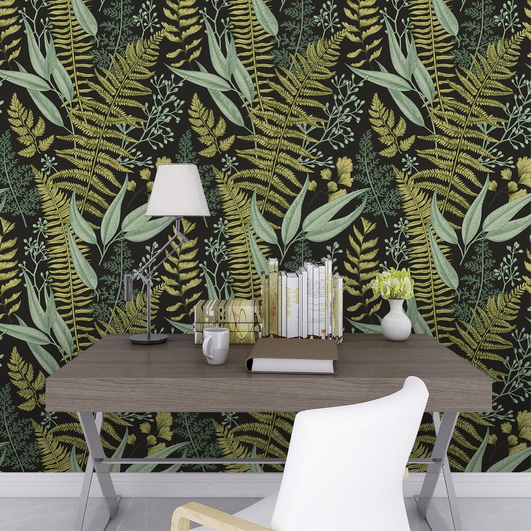 Green Plants PVC Peel and Stick Roll wallpaper